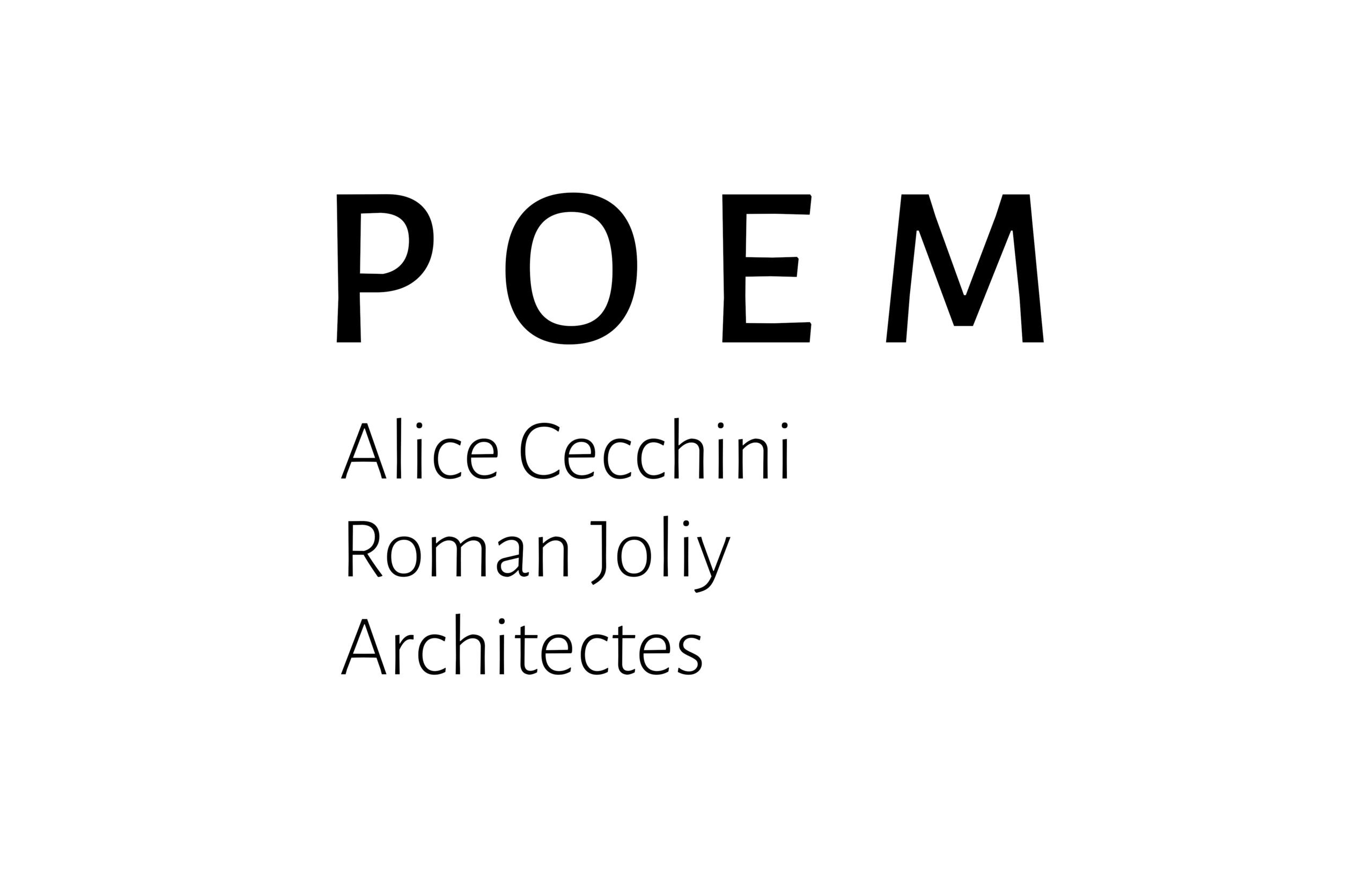 POEM Architectes – Alice Cecchini Roman Joliy